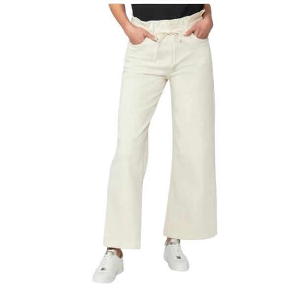 PAIGE Pants - Paige Pants Carly wide leg drawstring beige size 32
